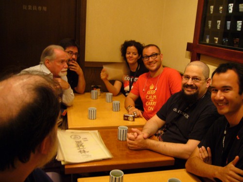 Soba lunch with Robert Silverberg, Patrick Nielsen Hayden, Alice & Cory Doctorow, Charles Stross